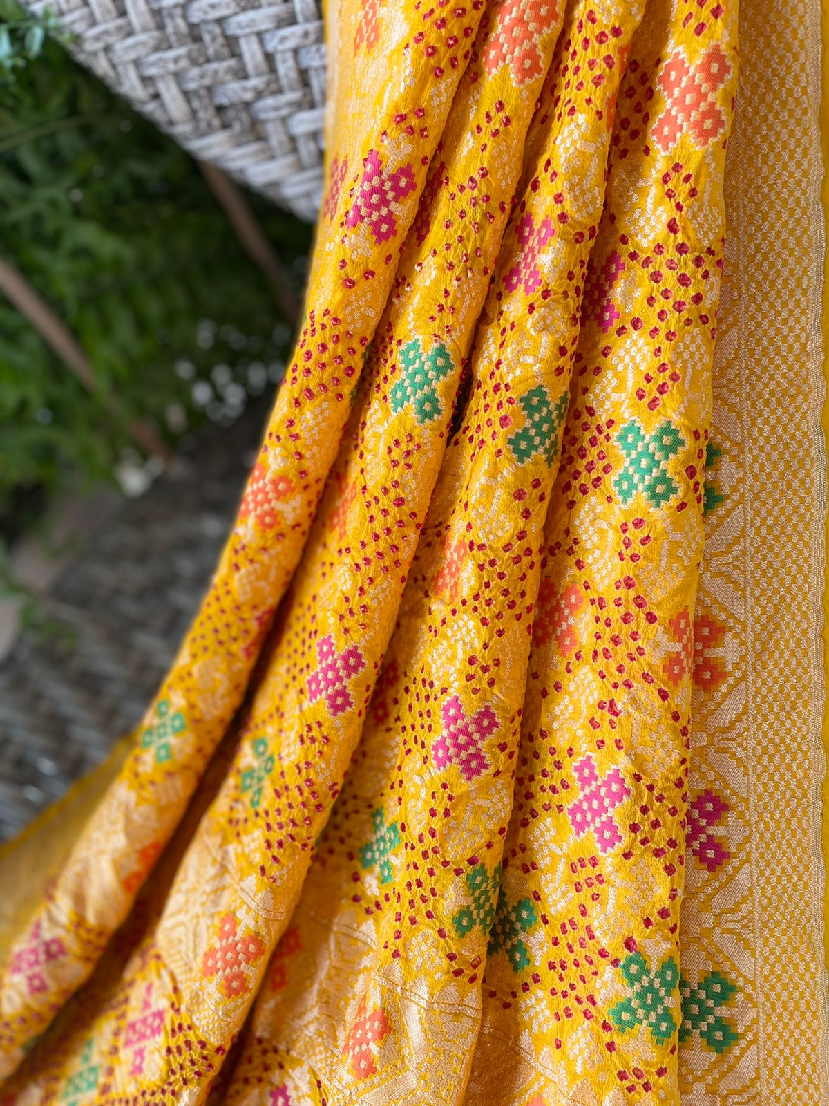 Baani - Goddess Saraswati Meenakari Dupatta