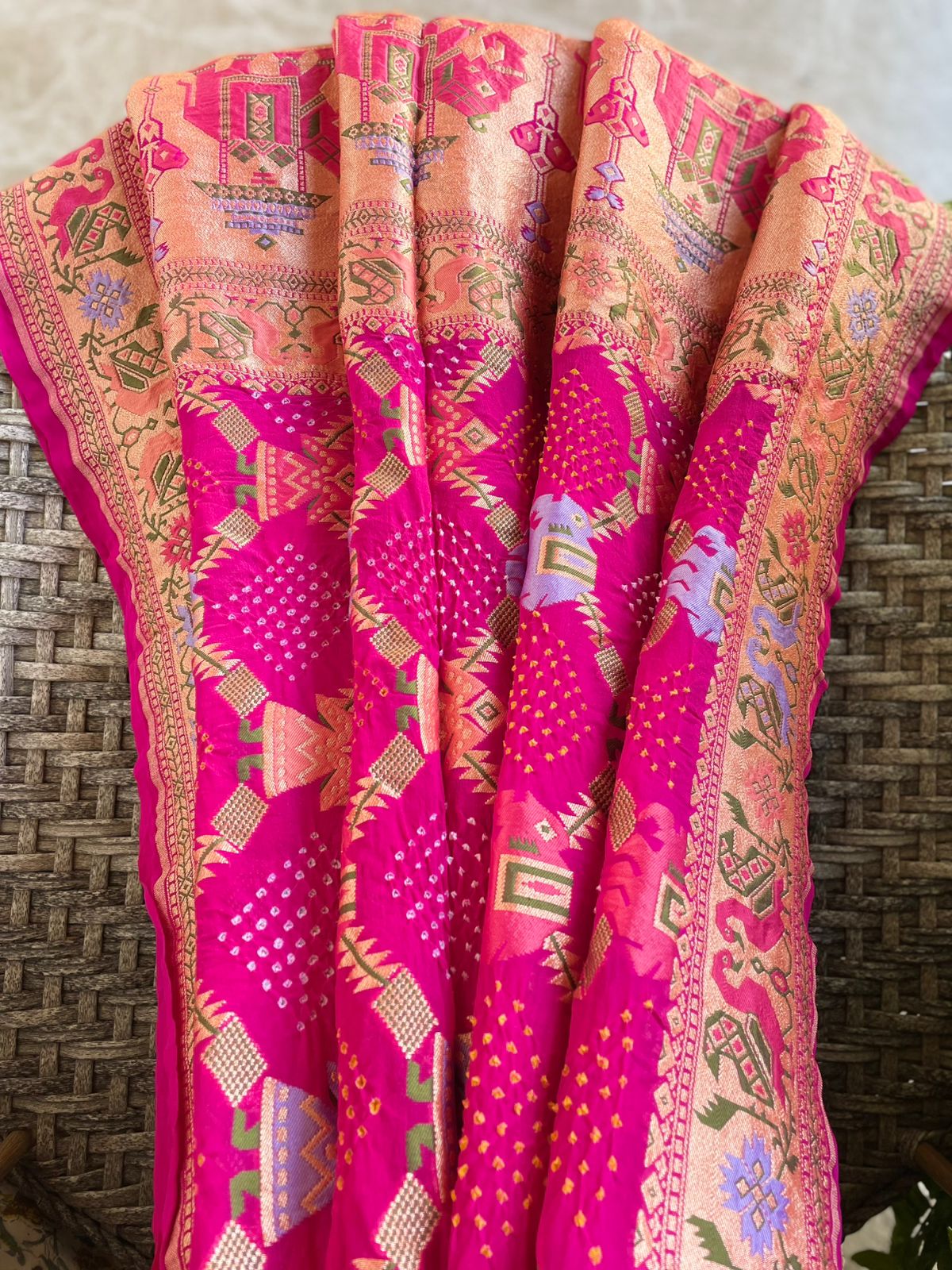 Paheli - The Mystic Creation Meenakari Motif Dupatta