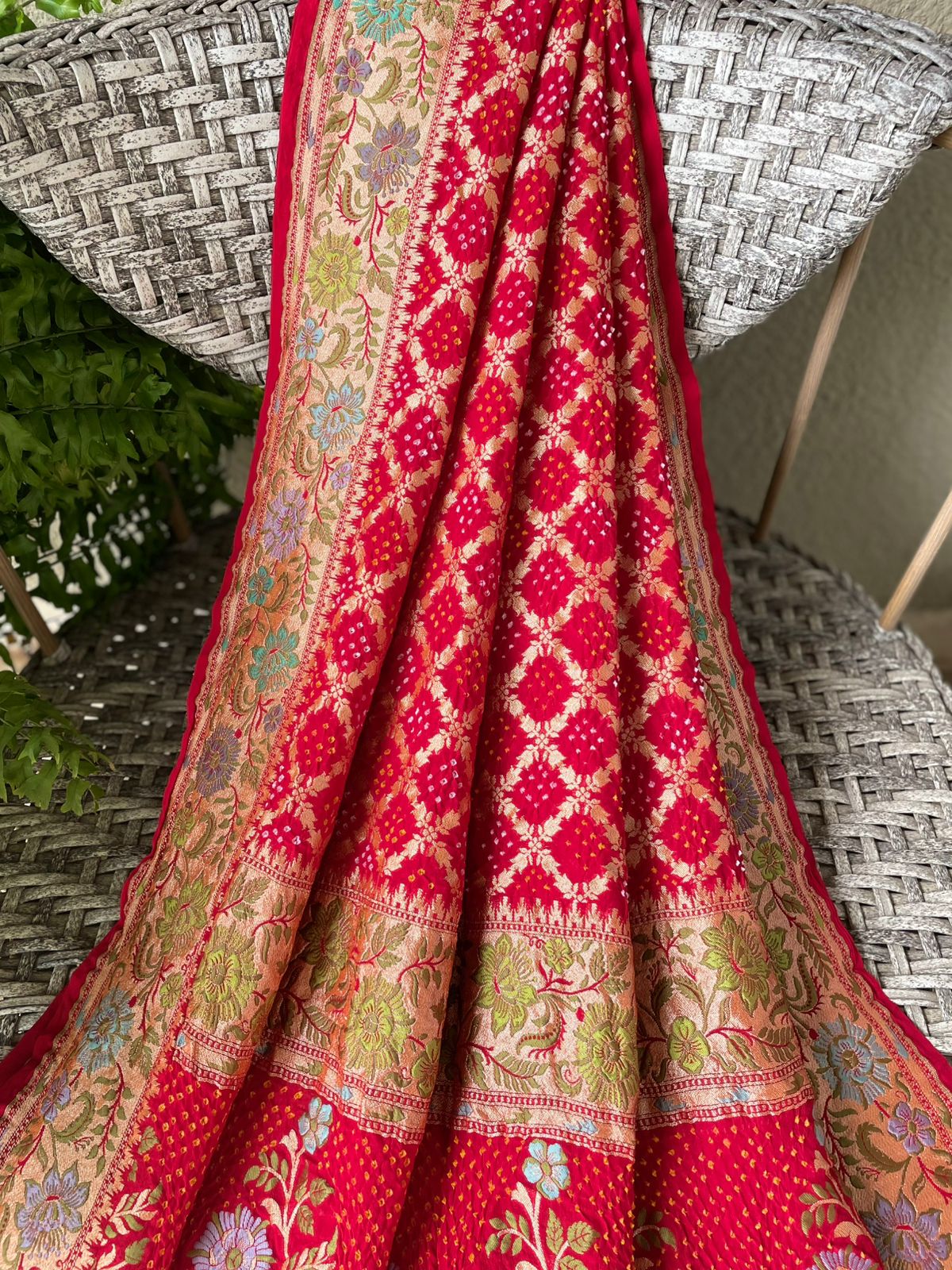 Adrika - Celestial Meenakari Motif Dupatta