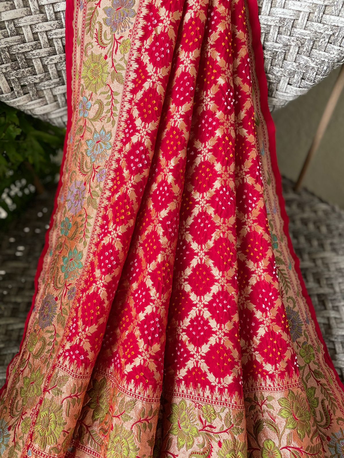 Adrika - Celestial Meenakari Motif Dupatta
