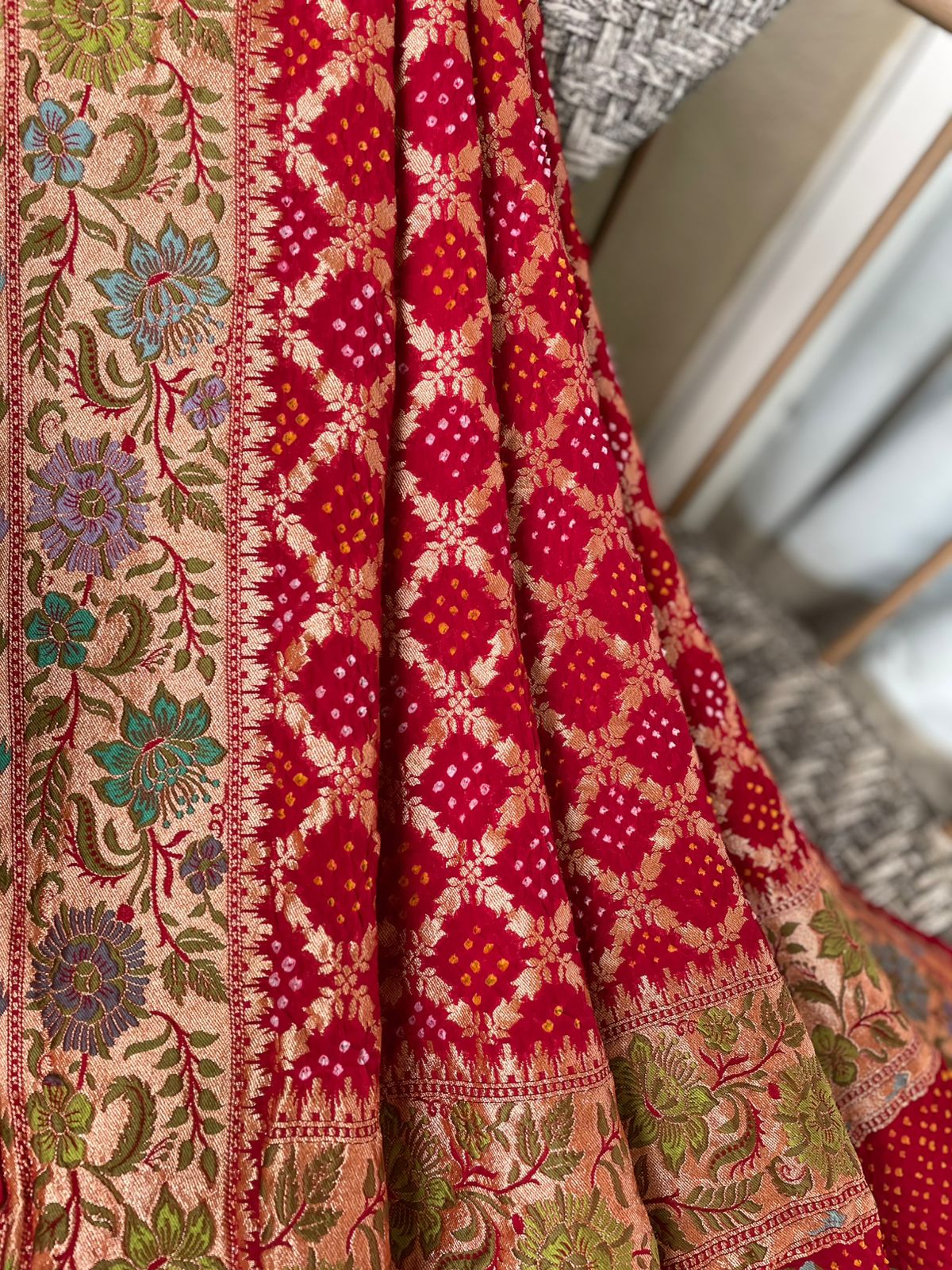 Adrika - Celestial Meenakari Motif Dupatta