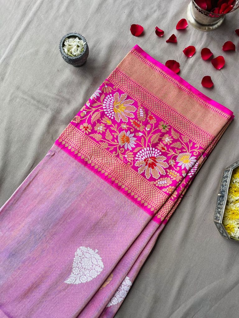 Heer - Heavenly Gift Of God Banarasi Organza Silk Saree Dupatta