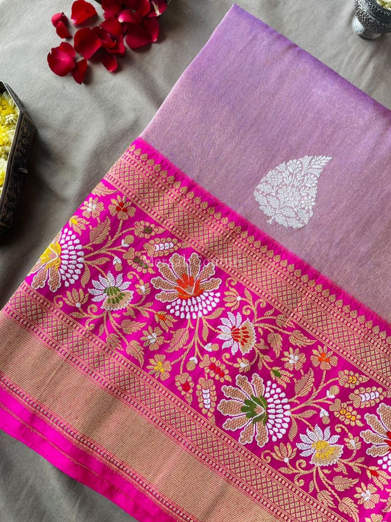 Heer - Heavenly Gift Of God Banarasi Organza Silk Saree Dupatta