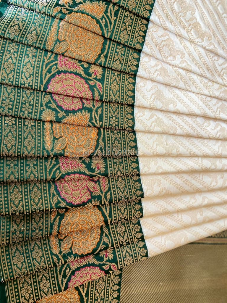 Kusum - Fragrant Flower Banarasi Silk Saree Saree