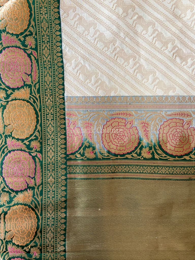 Kusum - Fragrant Flower Banarasi Silk Saree Saree