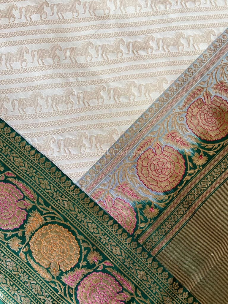 Kusum - Fragrant Flower Banarasi Silk Saree Saree