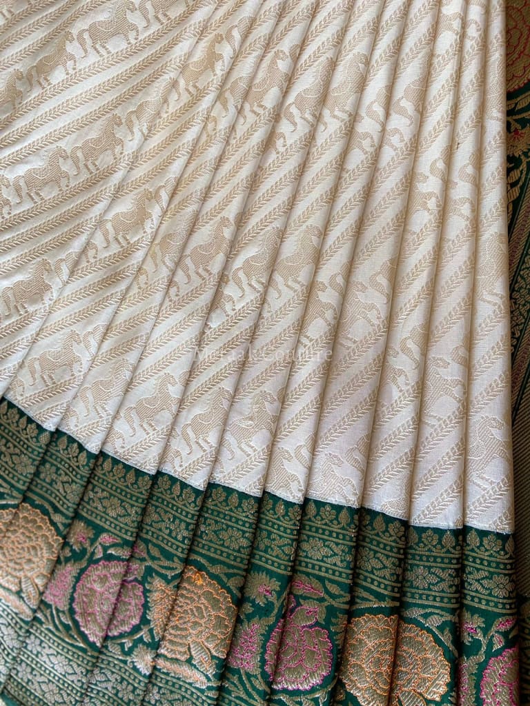 Kusum - Fragrant Flower Banarasi Silk Saree Saree