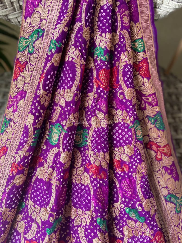 Nisha - Stary Night Meenakari Saree Saree