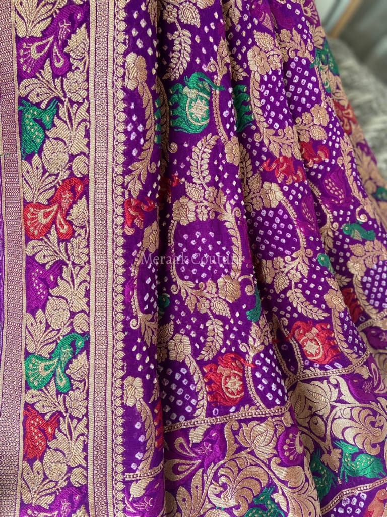 Nisha - Stary Night Meenakari Saree Saree