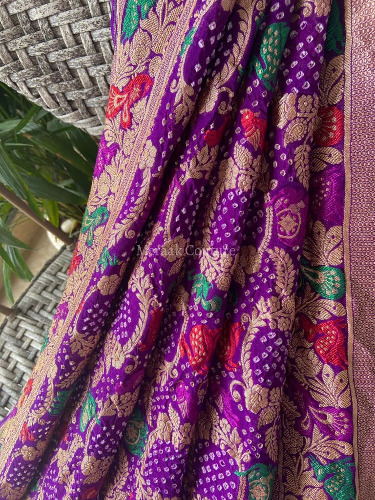 Nisha - Stary Night Meenakari Saree Saree