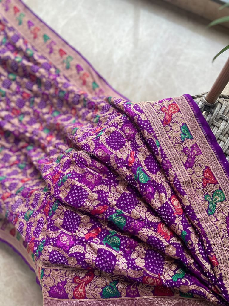 Nisha - Stary Night Meenakari Saree Saree