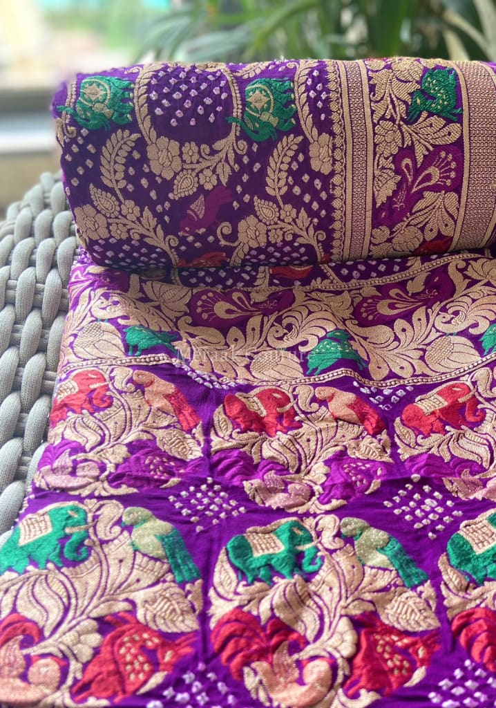 Nisha - Stary Night Meenakari Saree Saree