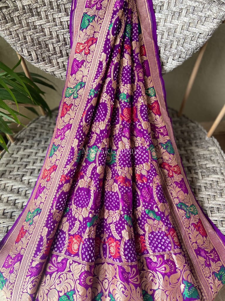Nisha - Stary Night Meenakari Saree Saree
