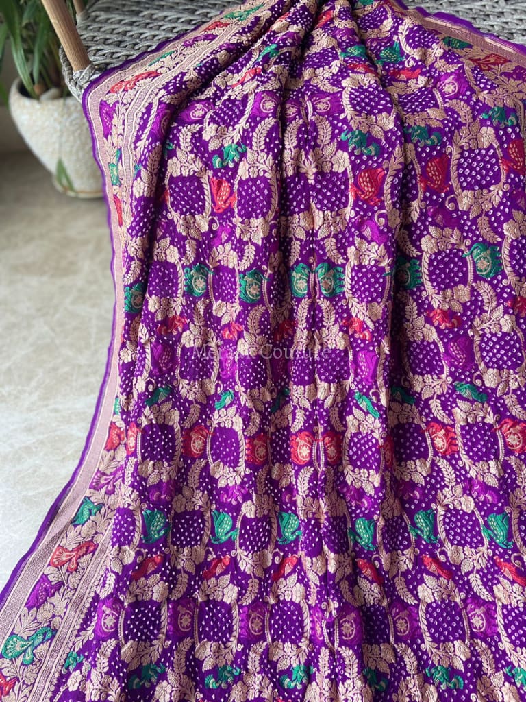 Nisha - Stary Night Meenakari Saree Saree