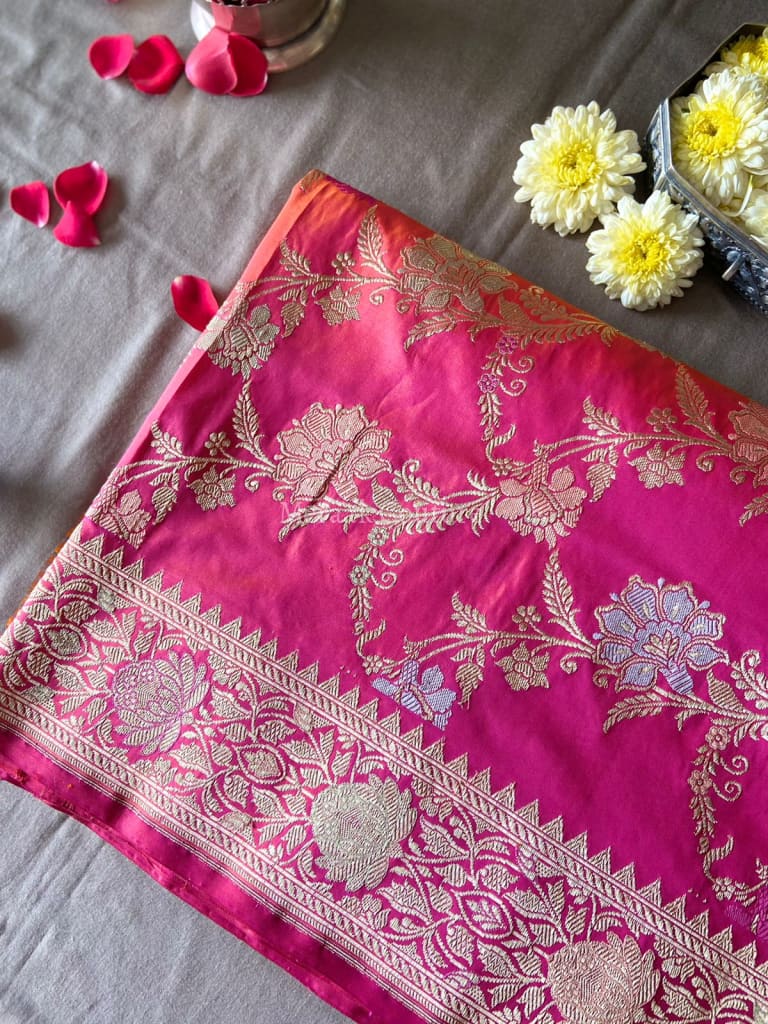 Shubhra - Holy River Ganga Banarasi Silk Saree Saree