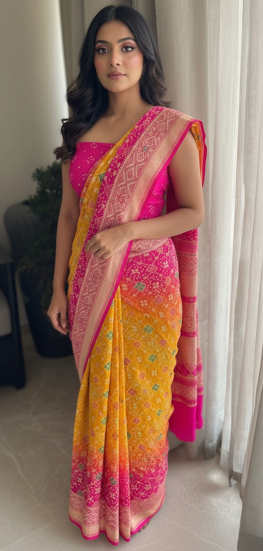 Avni - Mother Earth Meenakari Saree