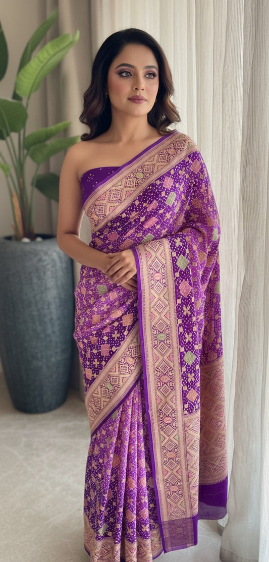 Karnika - Heart of a lotus Meenakari Saree