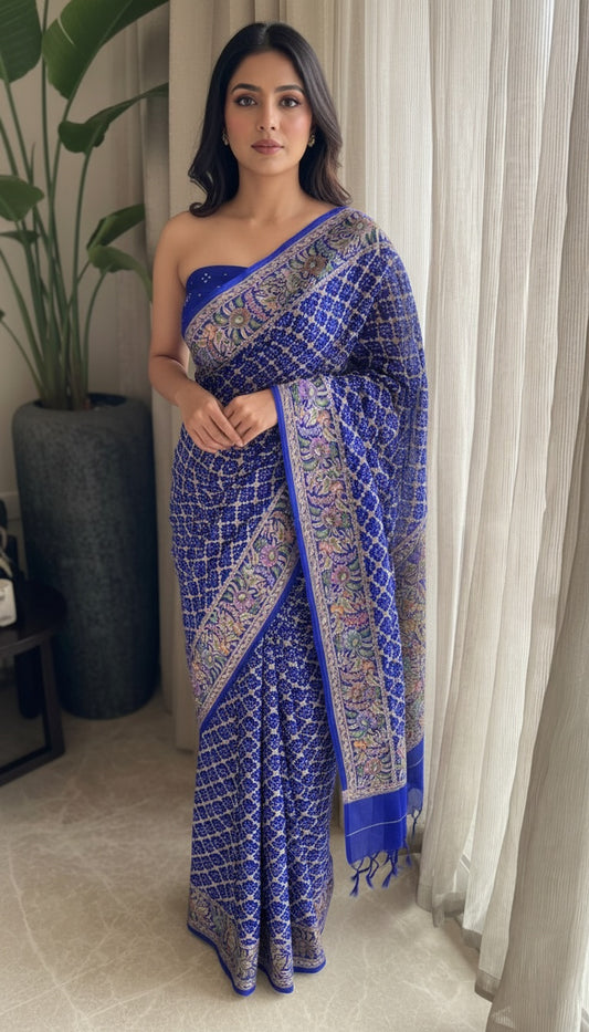 Barkha - Rain Meenakari Motif Saree