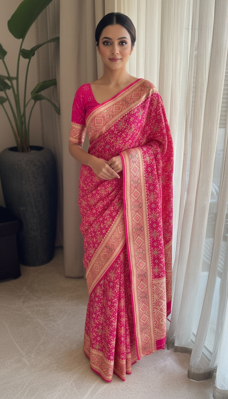Raagini - A melody Meenakari Saree