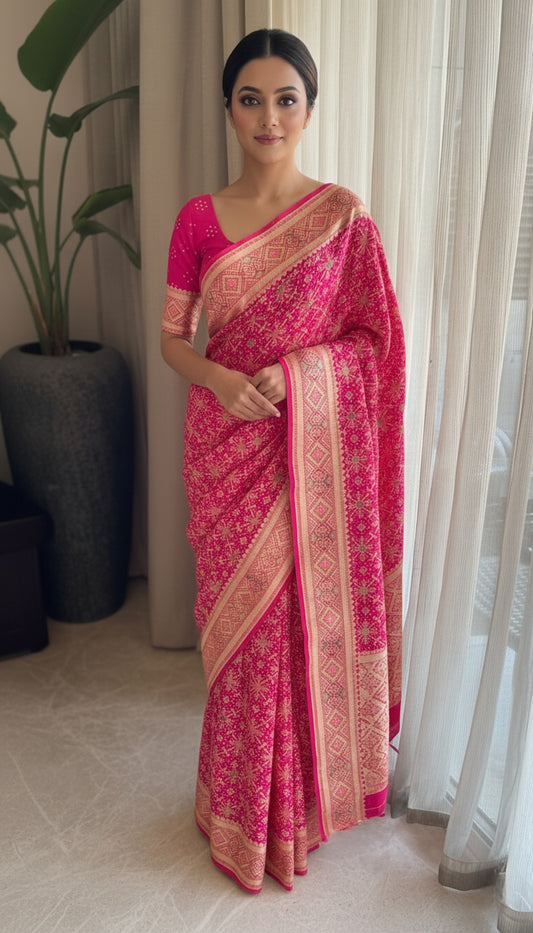 Raagini - A melody Meenakari Saree