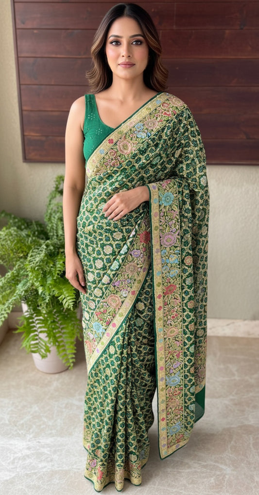 Mohini - Most Beautiful Meenakari Motif Saree