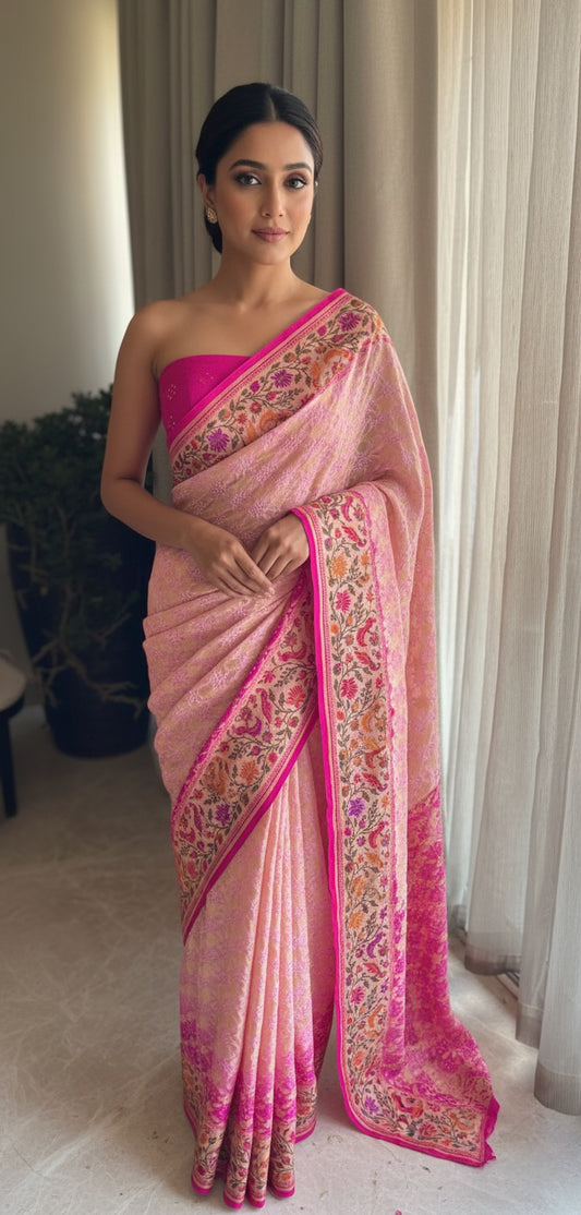 Miraya - Devotee of Krishna Meenakari Motif Saree