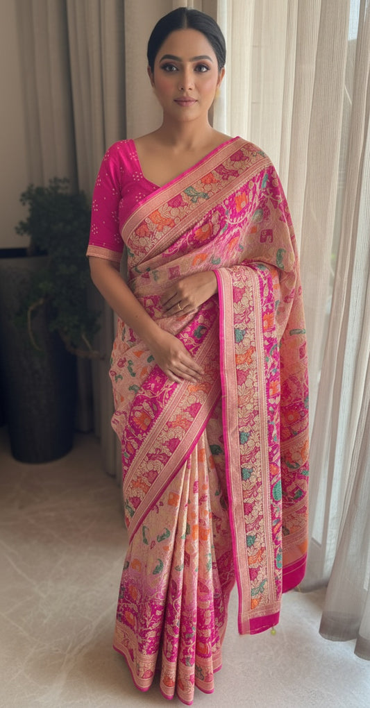 Niya - A Wishful Desire Meenakari Motif Saree