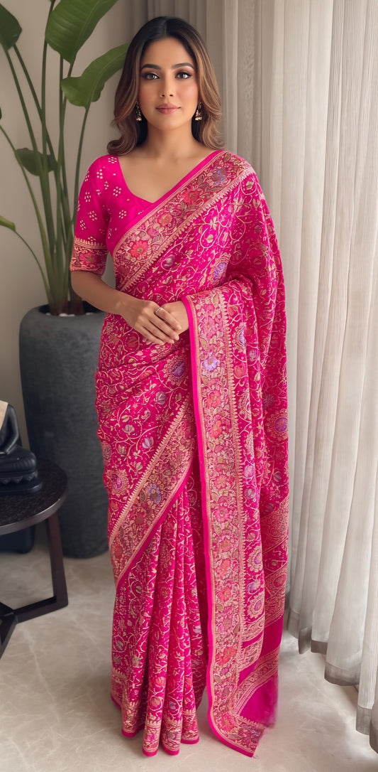 Yukti - Solution Meenakari Motif Saree