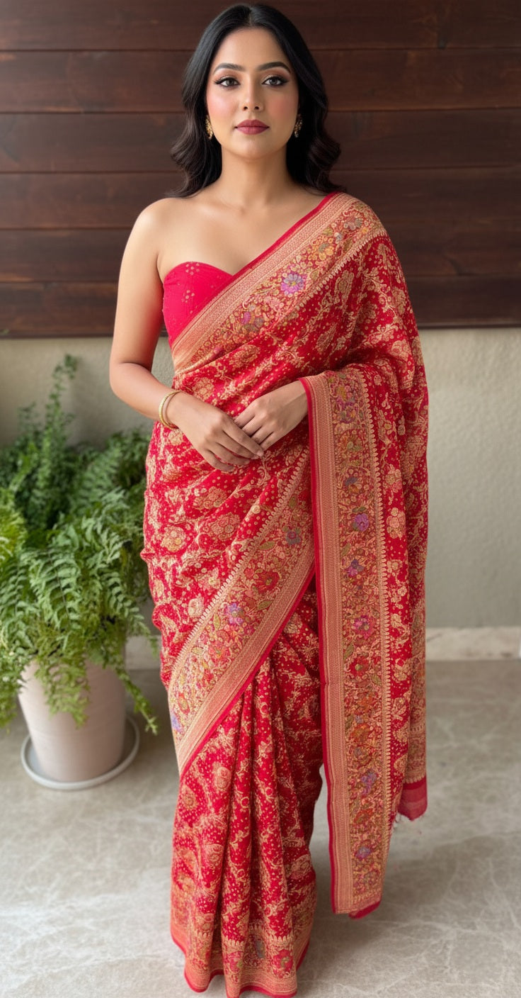 Kashvi - Shining Star Meenakari Motif Saree