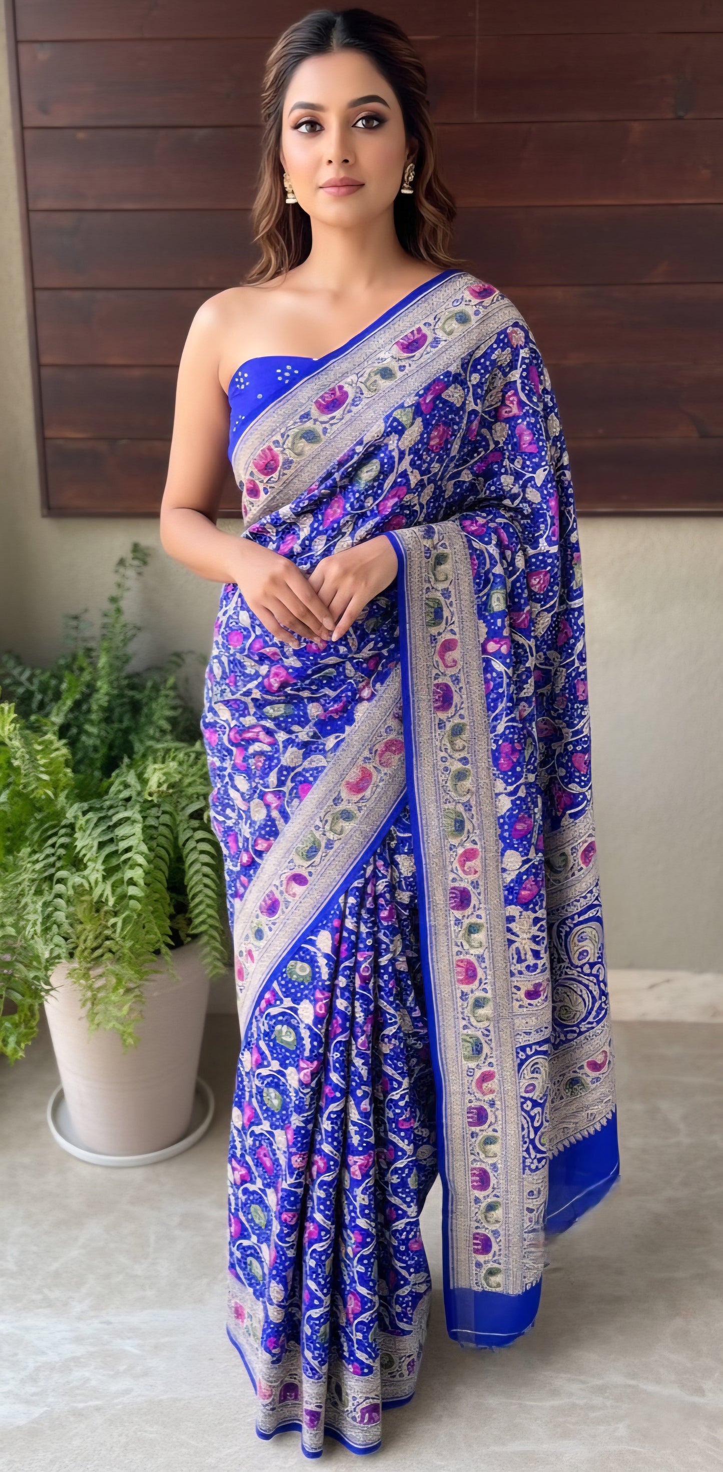 Sandhya - Twilight Meenakari Motif Saree