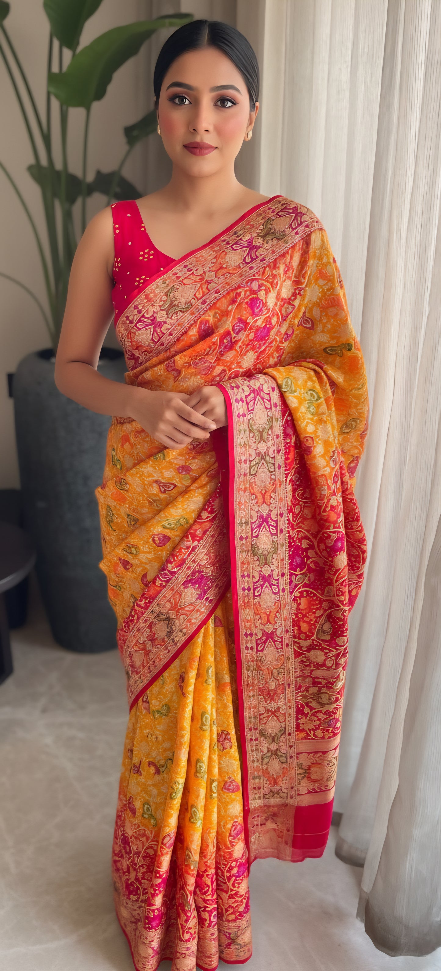 Shehzadi - The Charming Princess Meenakari Motif Saree