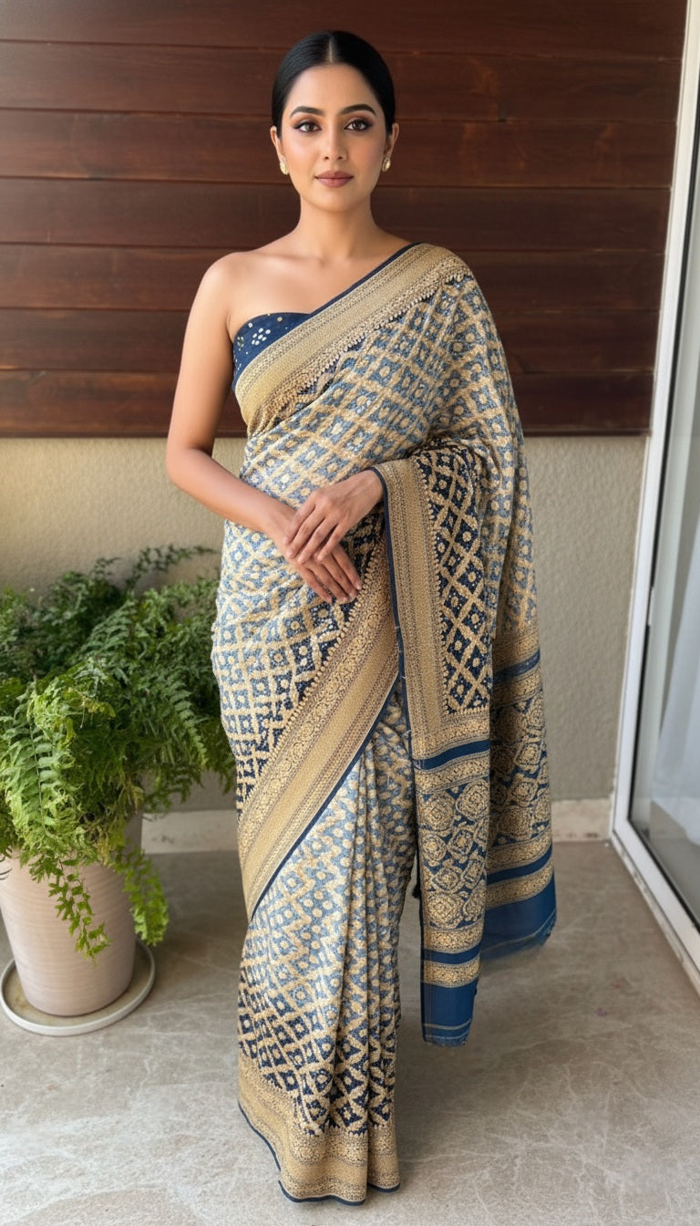 Neelima - Beauty by its Blue Reflection Saree