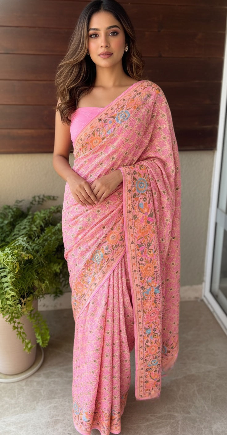 Dhwani - Sounds of Symphony Meenakari Motif Saree