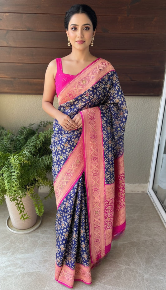 Aashita - One Who Is Full Of Hope Meenakari Saree
