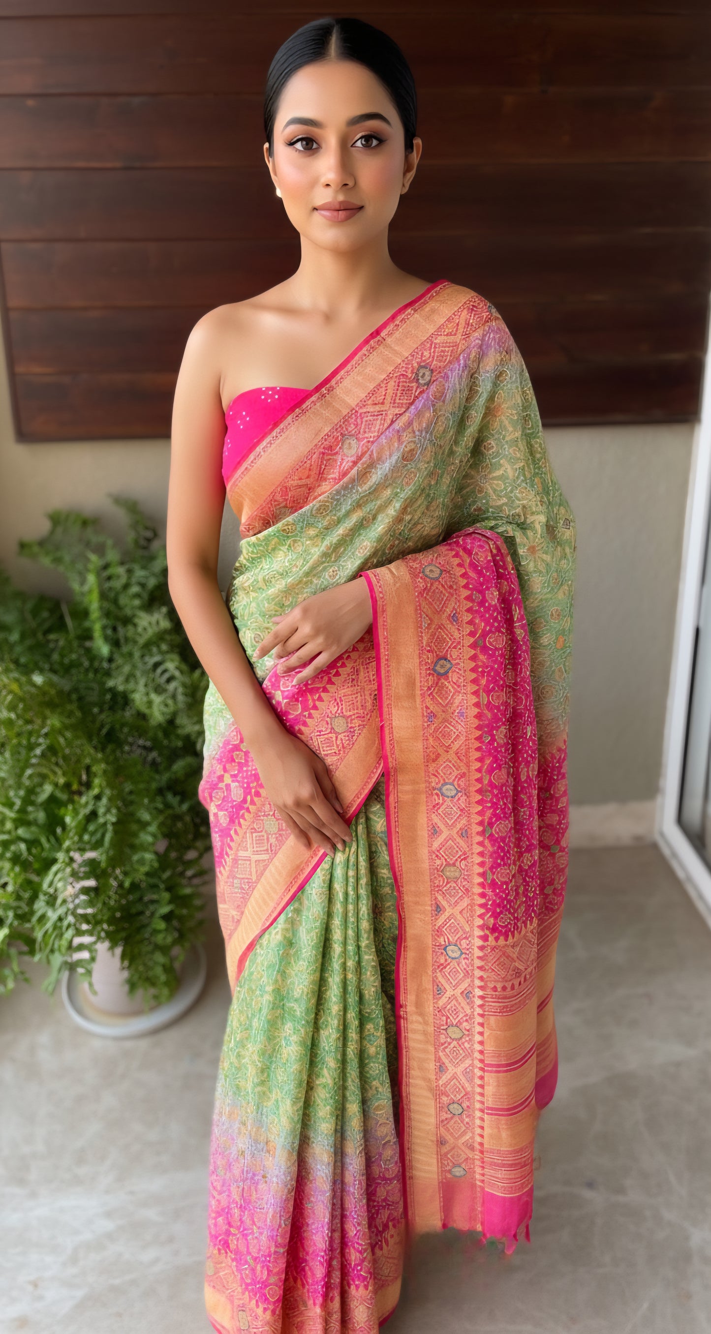 Nirjara - A Warrior Meenakari Saree