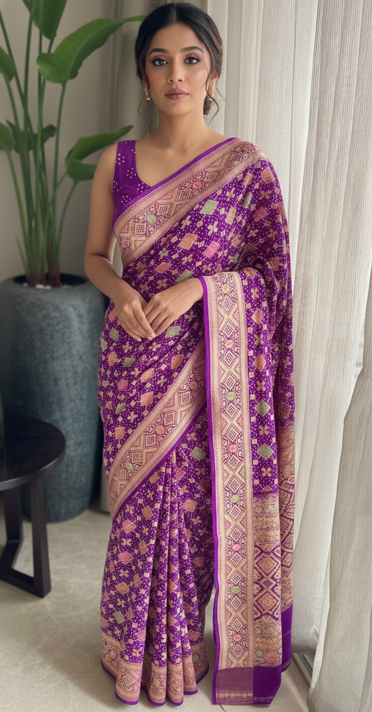 Shubha - Auspicious Meenakari Saree