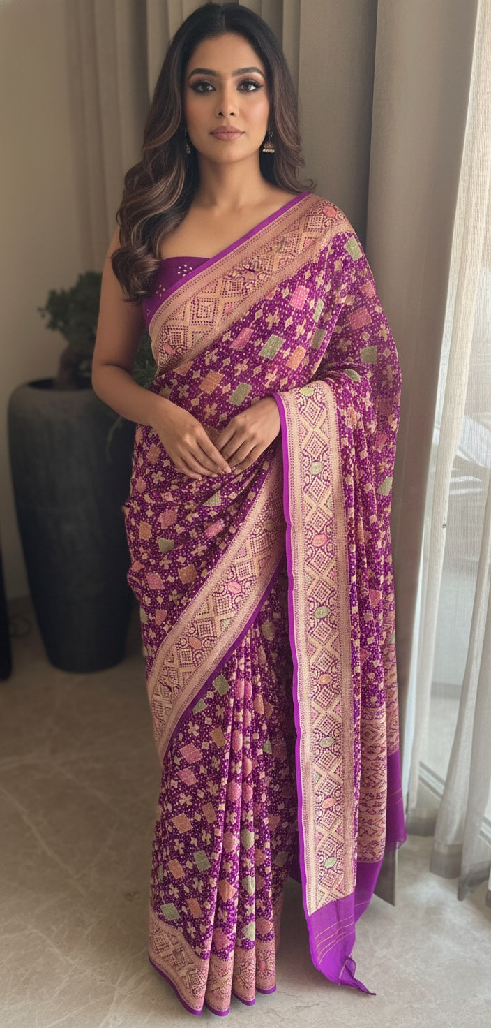 Ruhi - One with a Beautiful Soul Meenakari Saree