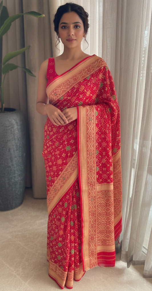 Vishakha - A Nakshatra or Constellation Meenakari Saree