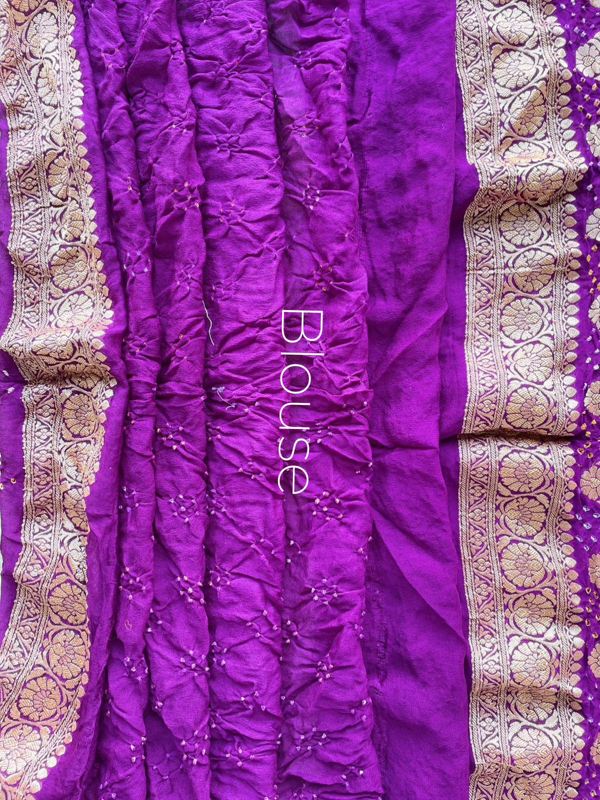 Manya - Purple Sangeet Bandhani Banarasi Saree
