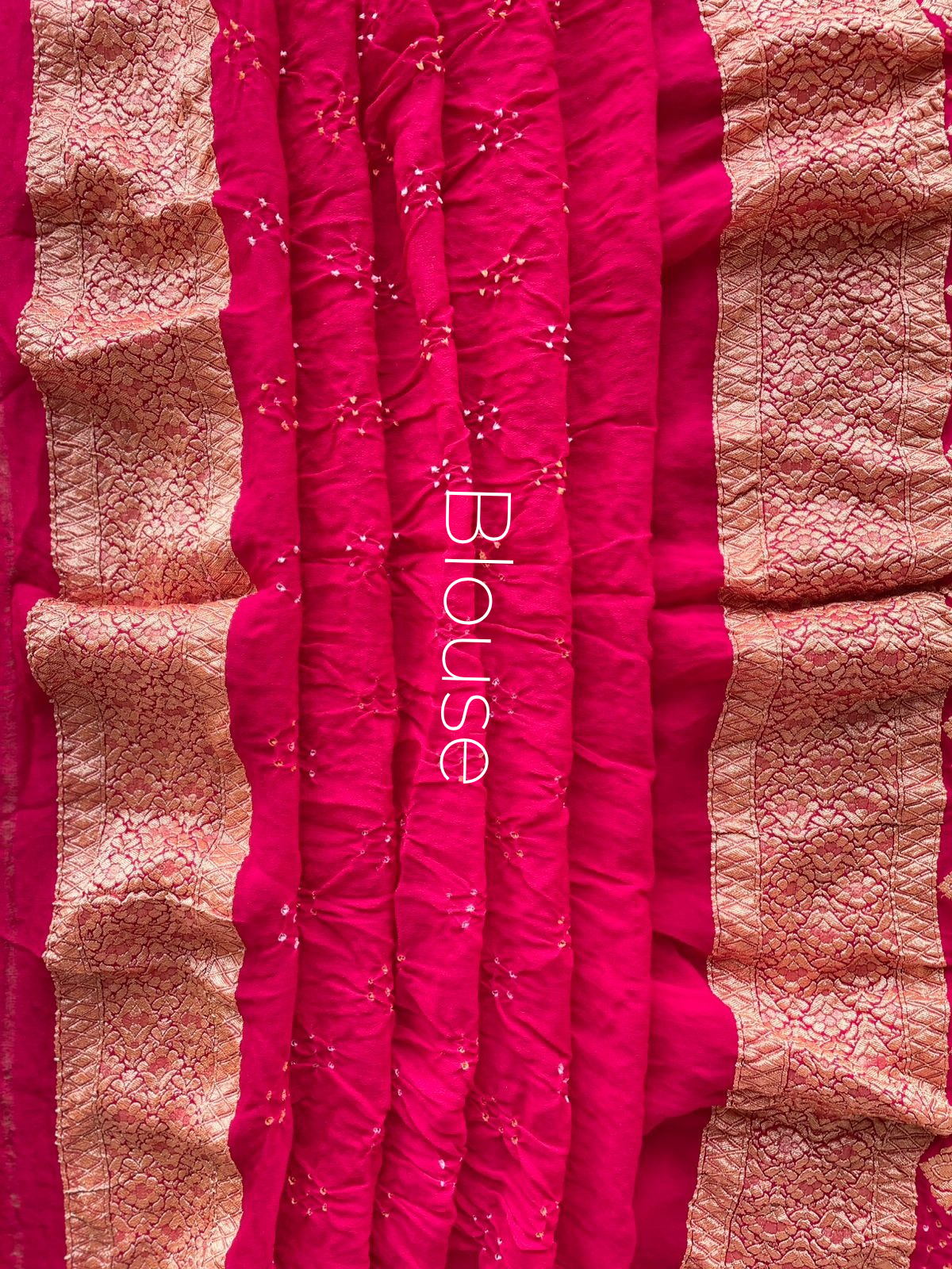 Risha - Rose Pink Bandhani Banarasi Saree
