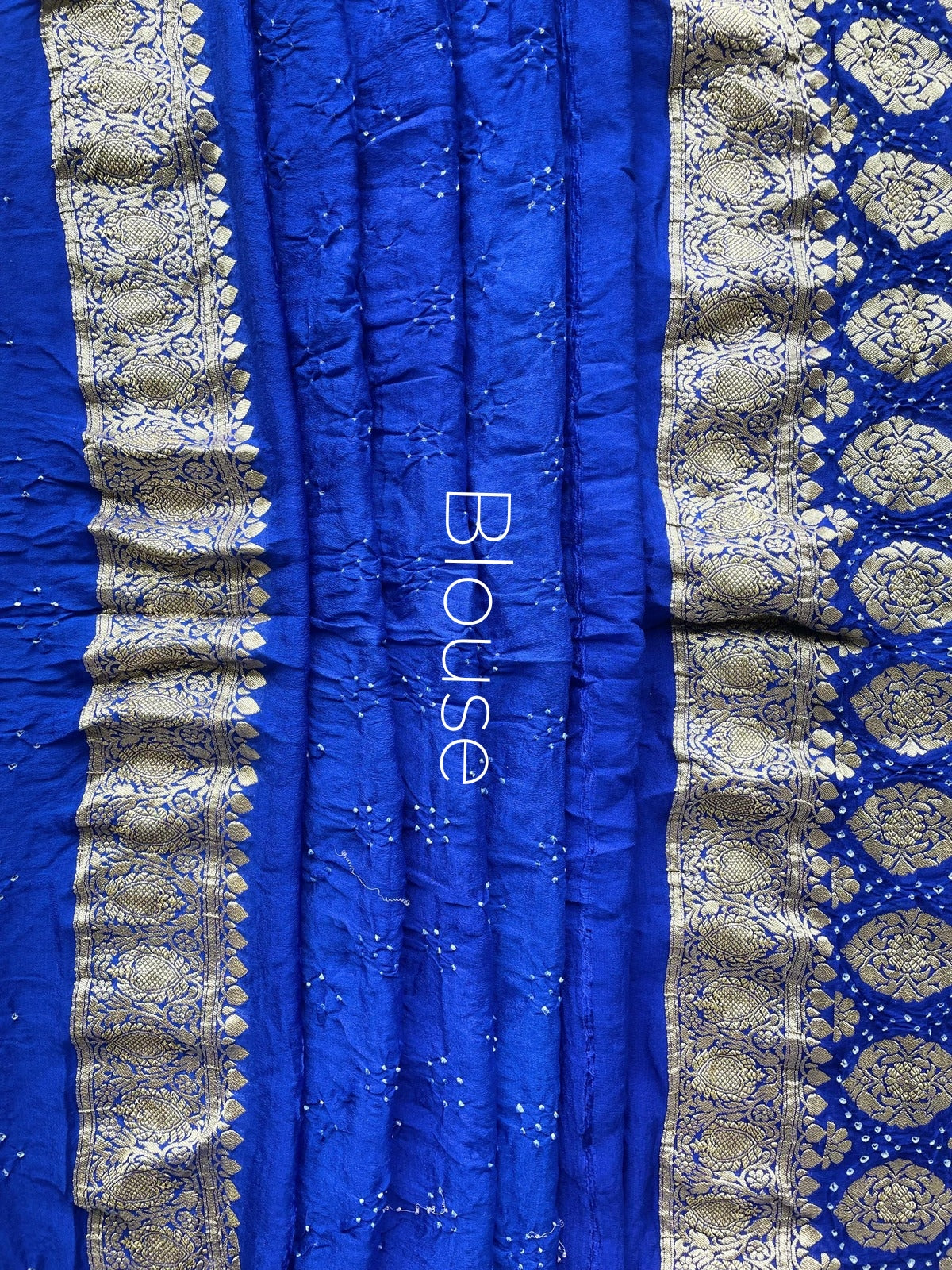 Alisha - Blue Bandhani Banarasi Saree