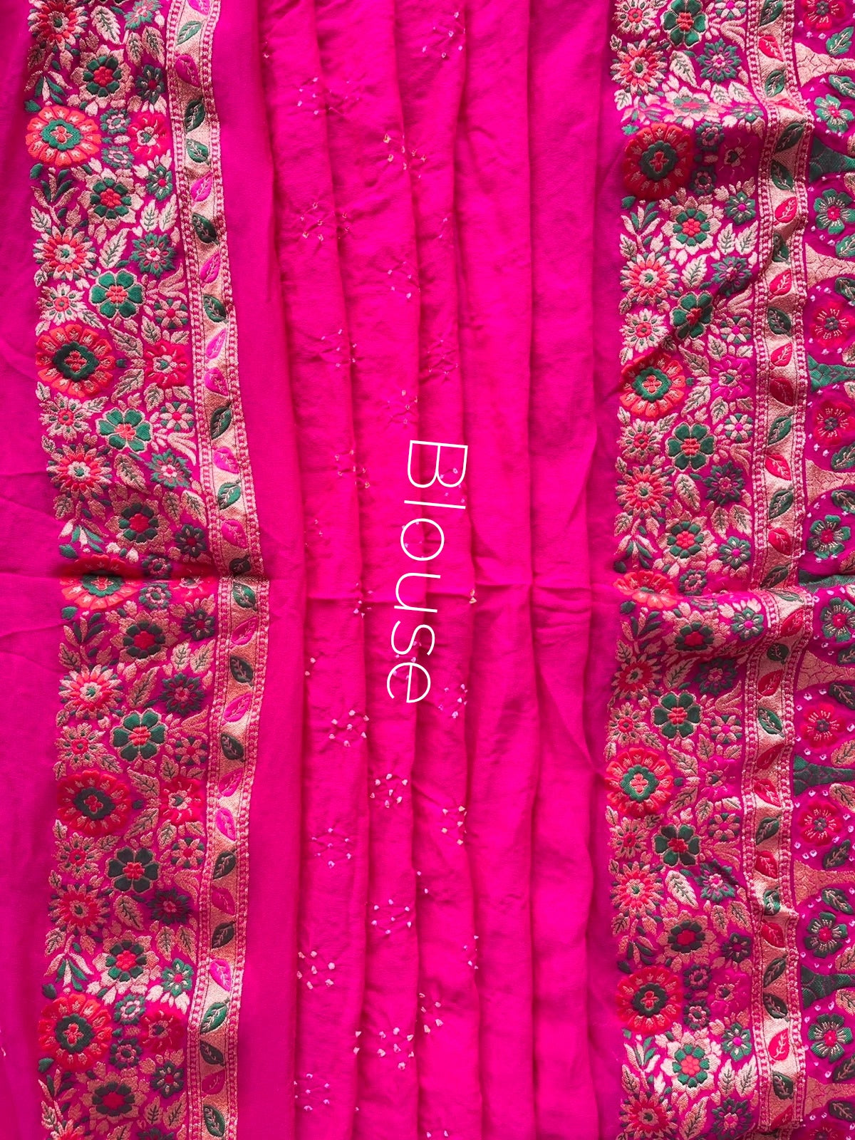 Hetvi - Pink Tilfi Meenakari Bandhani Saree