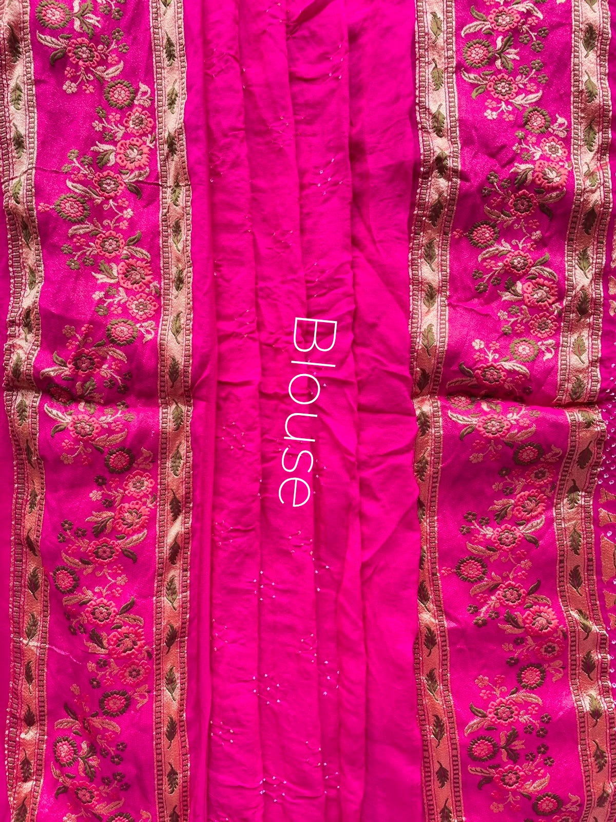 Ritija - Pink Tilfi Meenakari Bandhani Saree