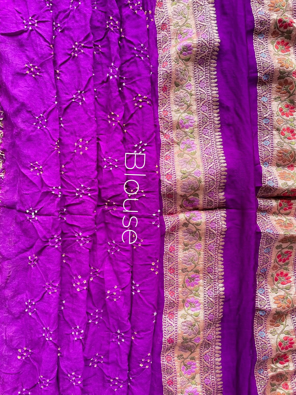 Amisha - Purple Tilfi Meenakari Bandhani Saree