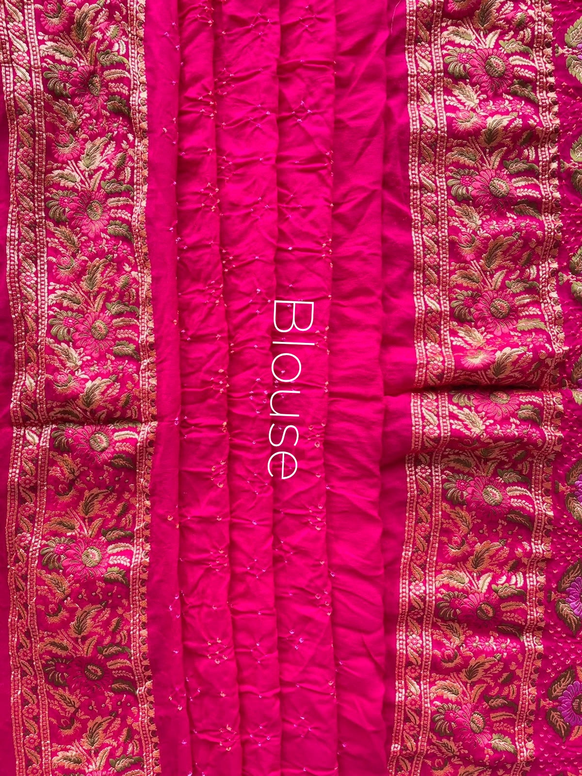 Malavika - Pink Tilfi Meenakari Bandhani Saree