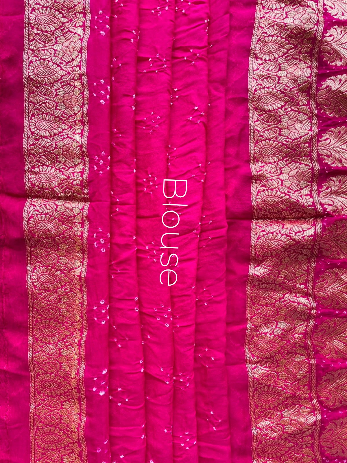 Sadhana - Pink Bandhani Banarasi Saree