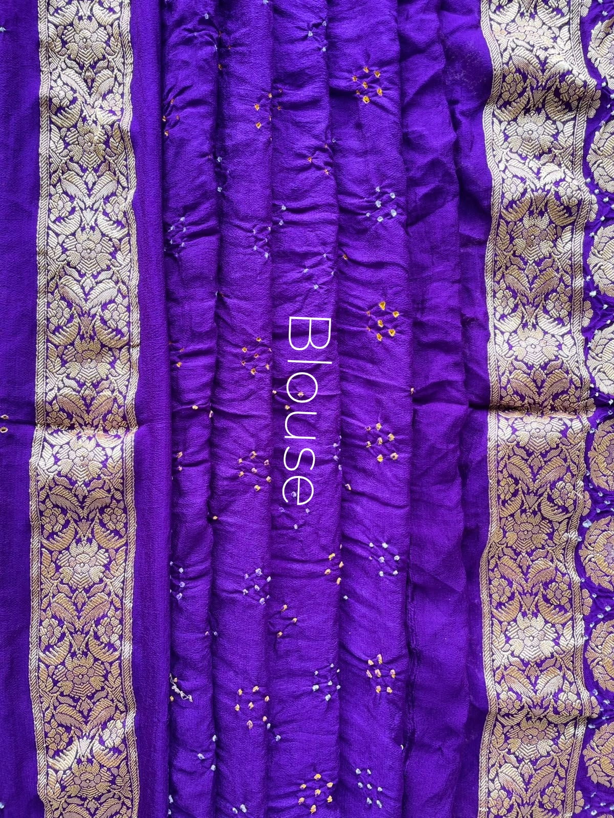 Atithi - Purple Bandhani Banarasi Saree