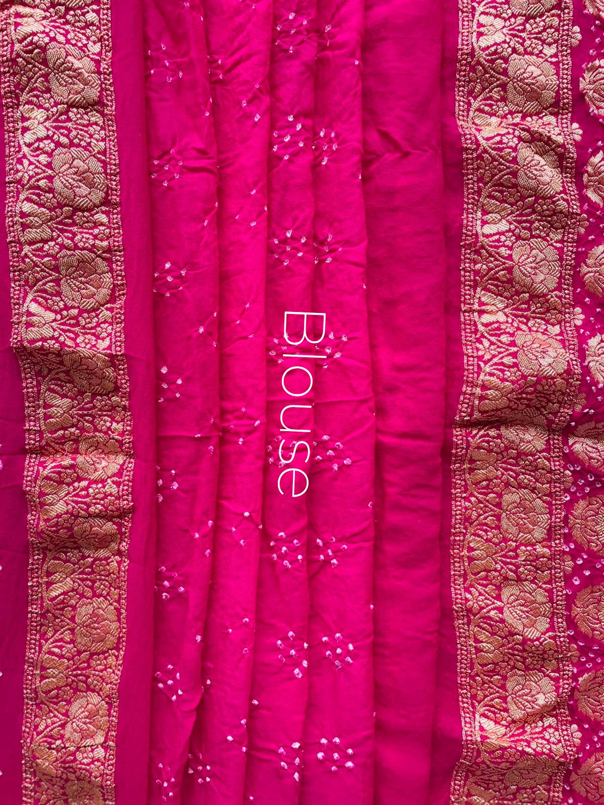 Vaishali - Pink Bandhani Banarasi Saree