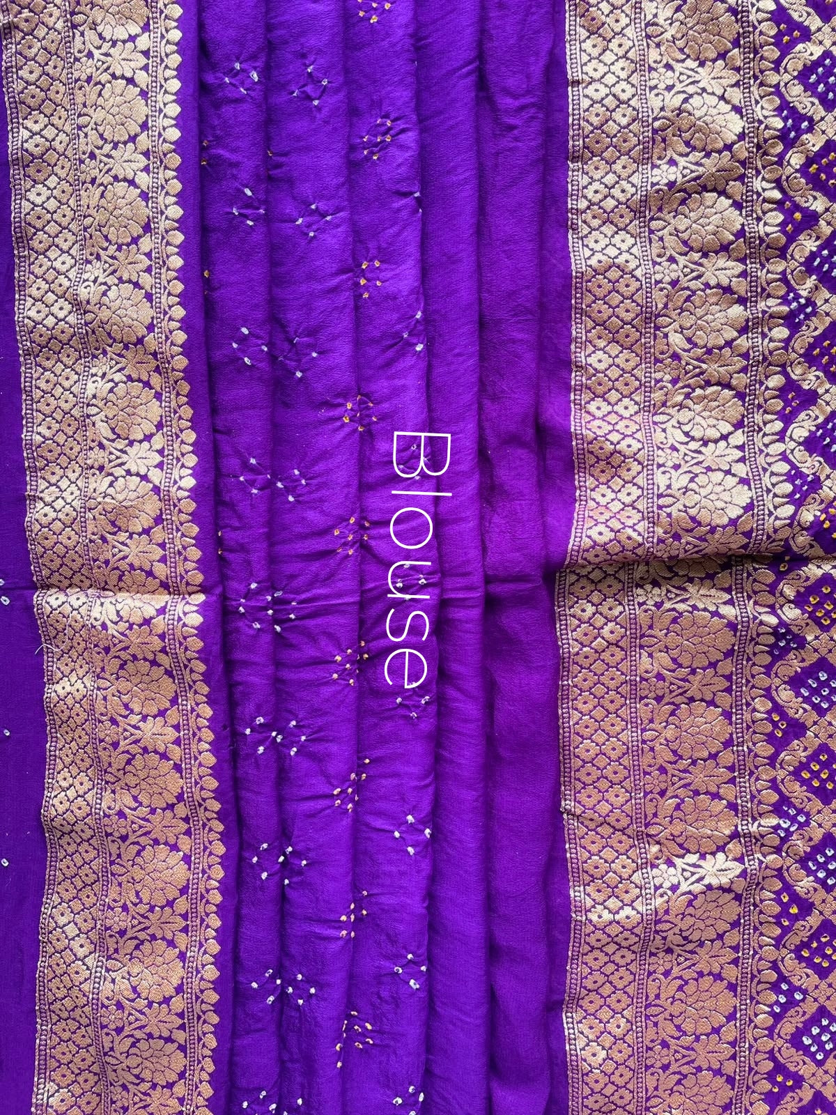 Aashna - Purple Bandhani Banarasi Saree