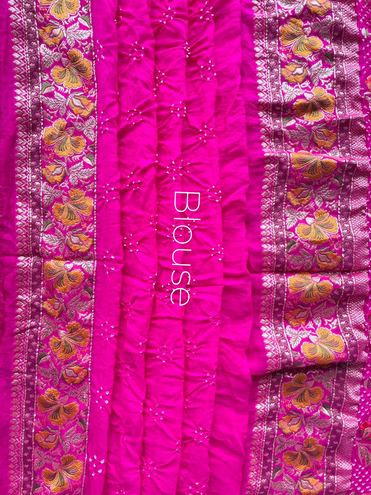 Sandhya - Pink Tilfi Meenakari Bandhani Saree